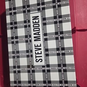 Steve Madden Black and White Checkered Box